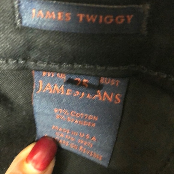 James Jeans twiggy flip side legging SZ 25 Grey Black - Picture 7 of 7